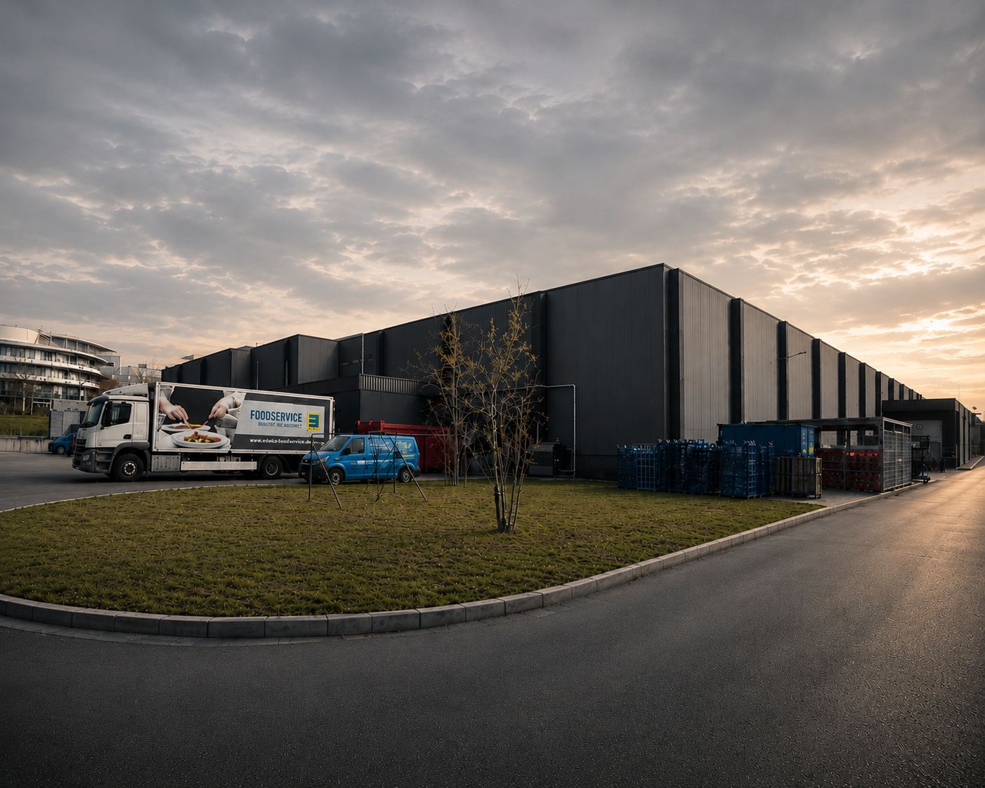 Logistics facility at sunrise – Built for Stability